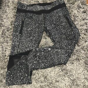 lululemon athletica Black and White Speckled Leggings